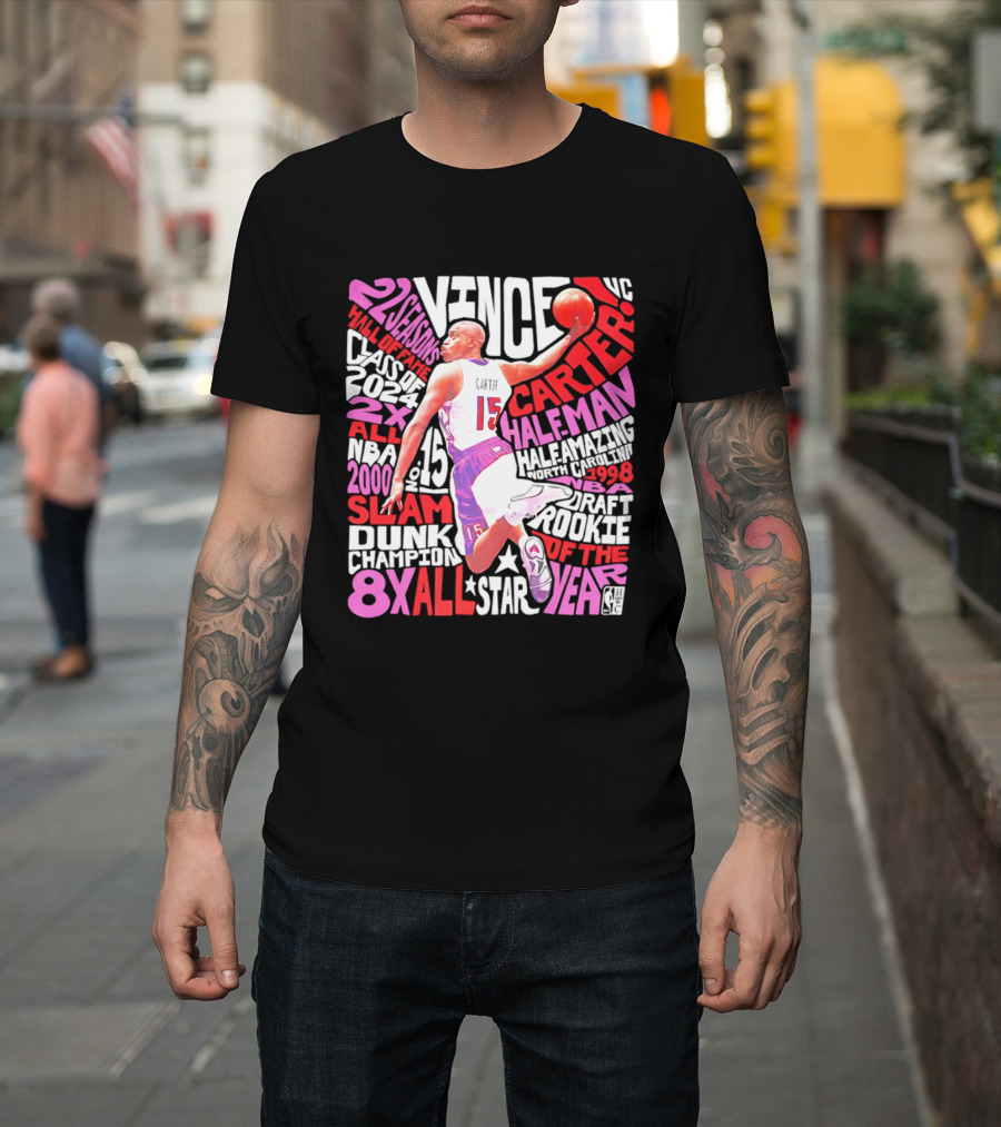 Vince Carter Toronto Raptors Slam Dunk Champion Half Man Half Amazing T-Shirt