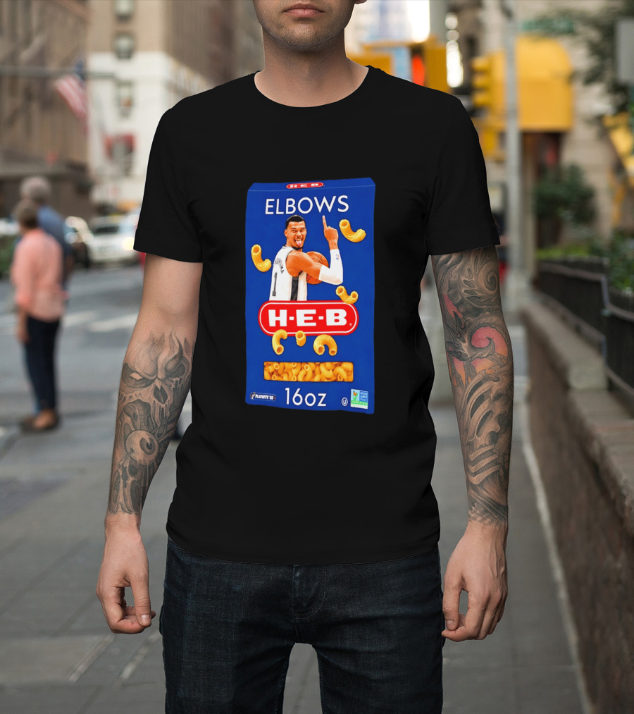 San Antonio Spurs Wemby HEB Elbows 16oz Playoffs Meme T-Shirt