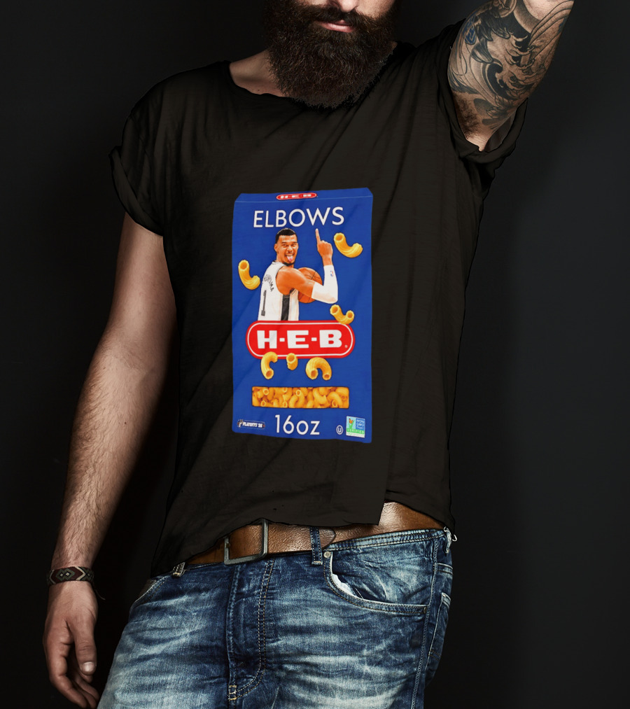 San Antonio Spurs Wemby HEB Elbows 16oz Playoffs Meme T-Shirt