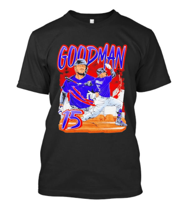Goodman Baseball Action And Number 15 Illustration Euphoria Rise T-Shirt