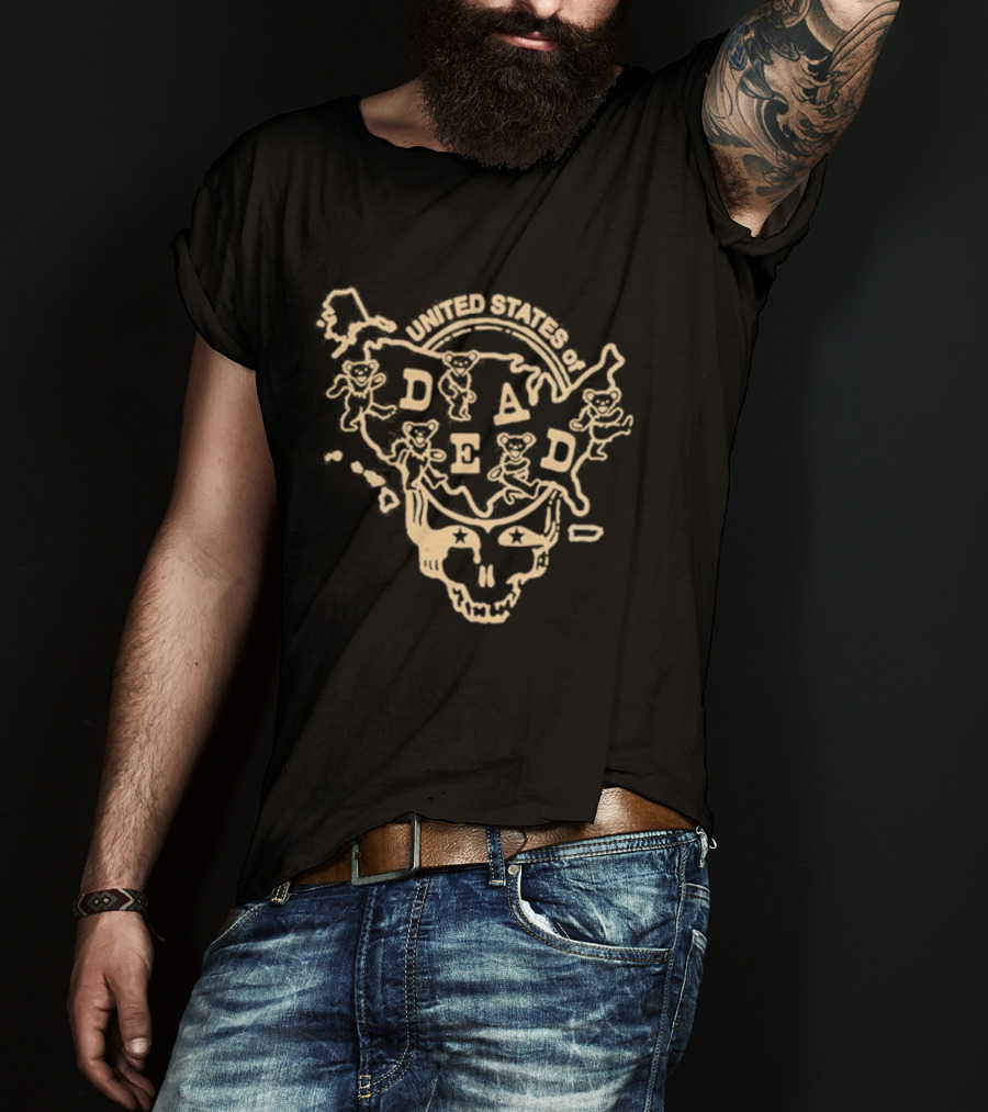 Tennessee United States Of Dead Take Me Back To Tennessee 2026 Skull Map T-Shirt