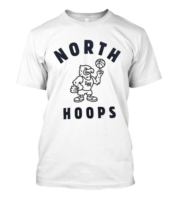 North Hoops Eagle Mascot Basketball T-Shirt