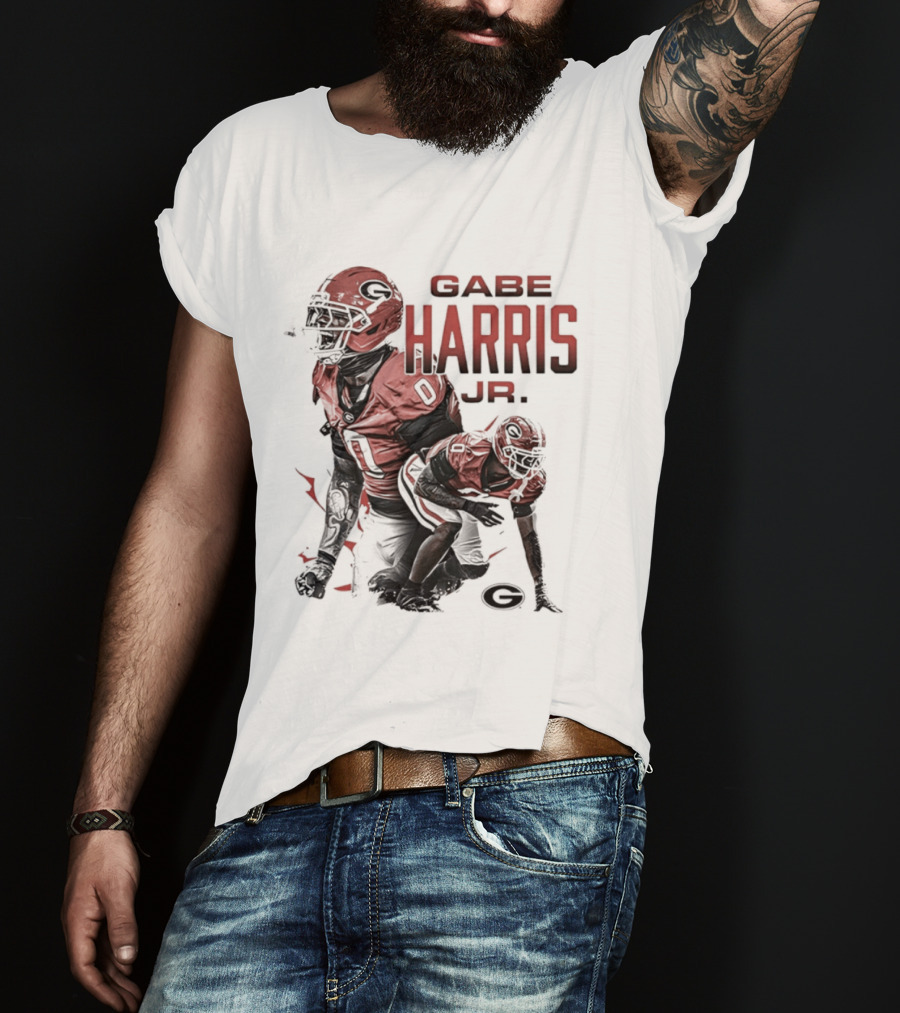 Gabe Harris Jr Georgia Bulldogs Football Player NCAA Team T-Shirt