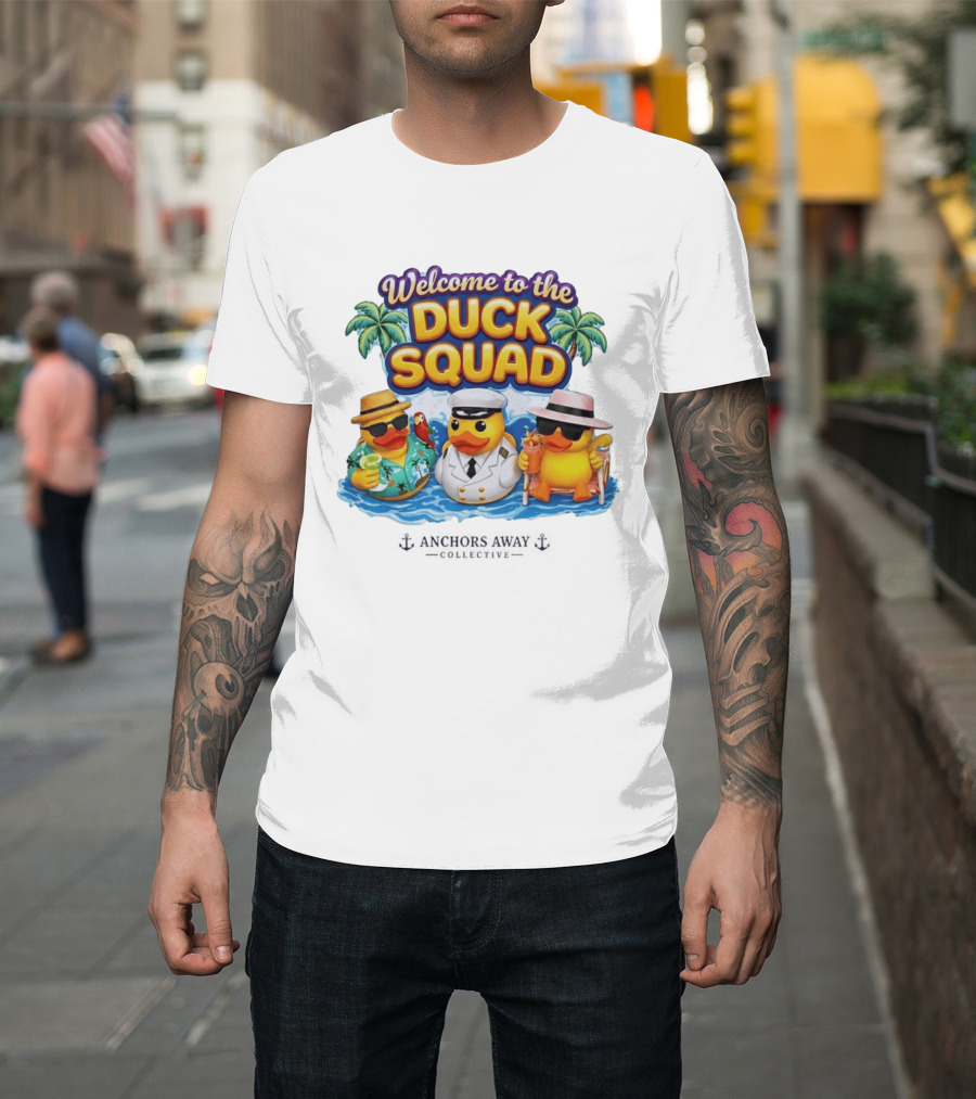 Welcome To The Duck Squad Anchors Away Collective Tropical Adventure T-Shirt