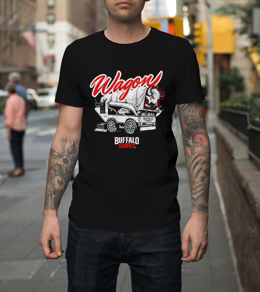 Buffalo Sabres Wagon Defender Retro Team Spirit T-Shirt