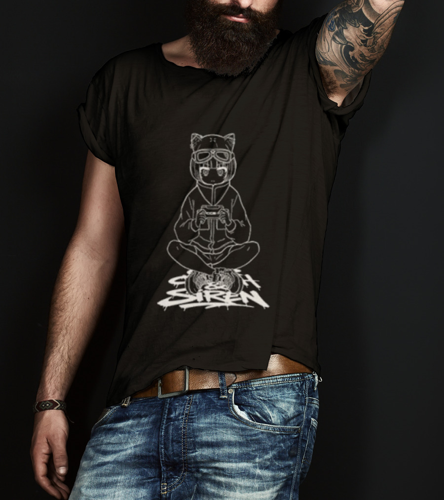 Lost Frog Ccs4 Cat Eared Gamer With Console T-Shirt