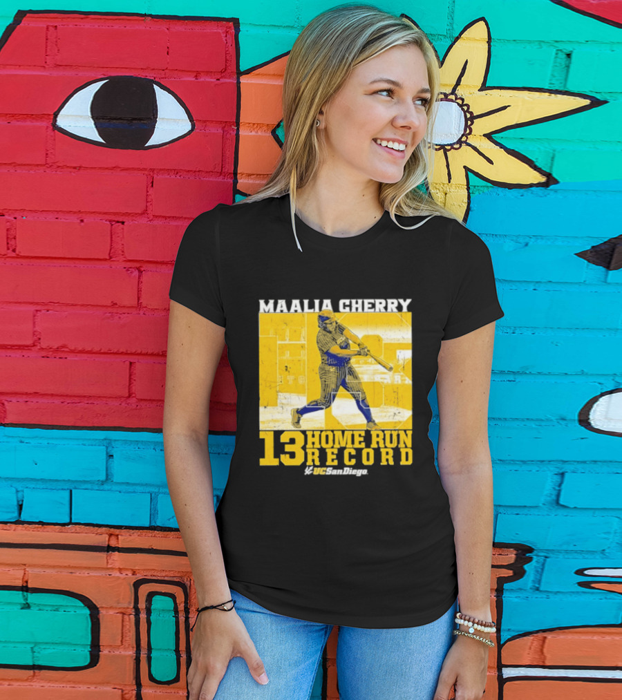 Maalia Cherry UC San Diego 13 Home Run Record T-Shirt