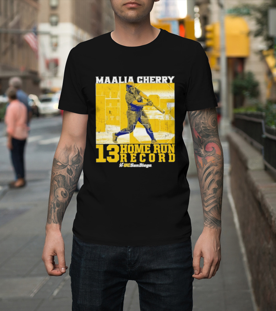 Maalia Cherry UC San Diego 13 Home Run Record T-Shirt