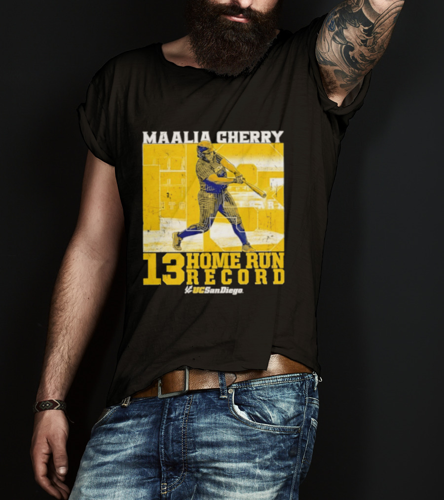 Maalia Cherry UC San Diego 13 Home Run Record T-Shirt