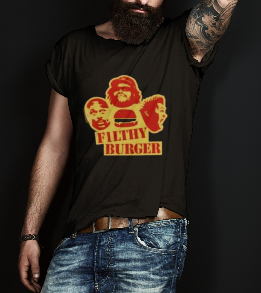Filthy Burger Faces Iconic Humorous Expression Trio T-Shirt