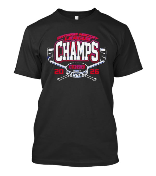 Ontario Hockey League Champs 2026 Kitchener Rangers Cross Sticks T-Shirt