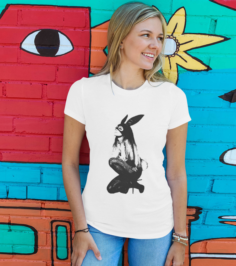 Ariana Grande Dangerous Woman 10 Crewneck Bunny Mask T-Shirt