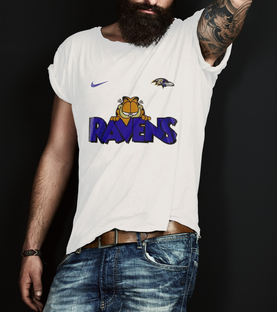 Baltimore Ravens Nike Garfield Crossover Ravens T-Shirt