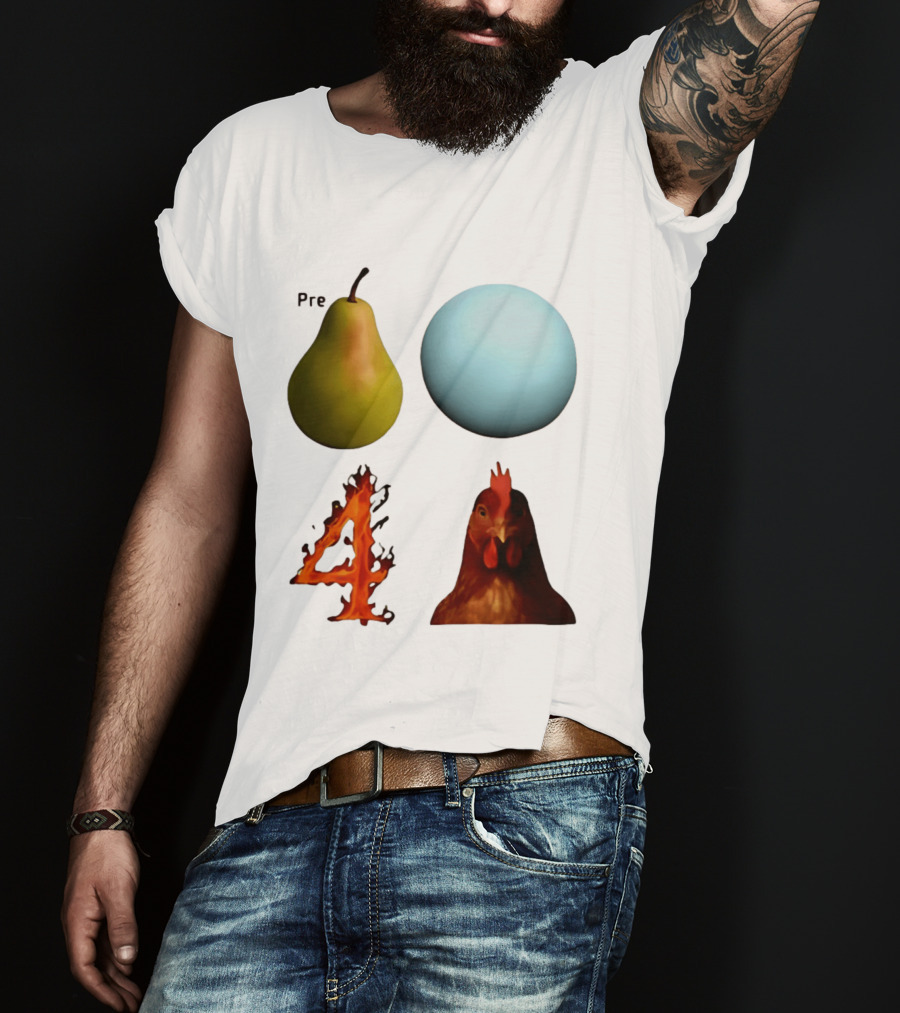 Prepare Pear Sphere Flame 4 Chicken T-Shirt
