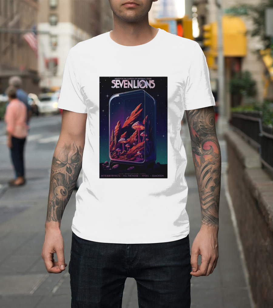 Seven Lions Asleep In The Garden Of Infernal Stars Red Rocks Amphitheatre May 22 2026 T-Shirt
