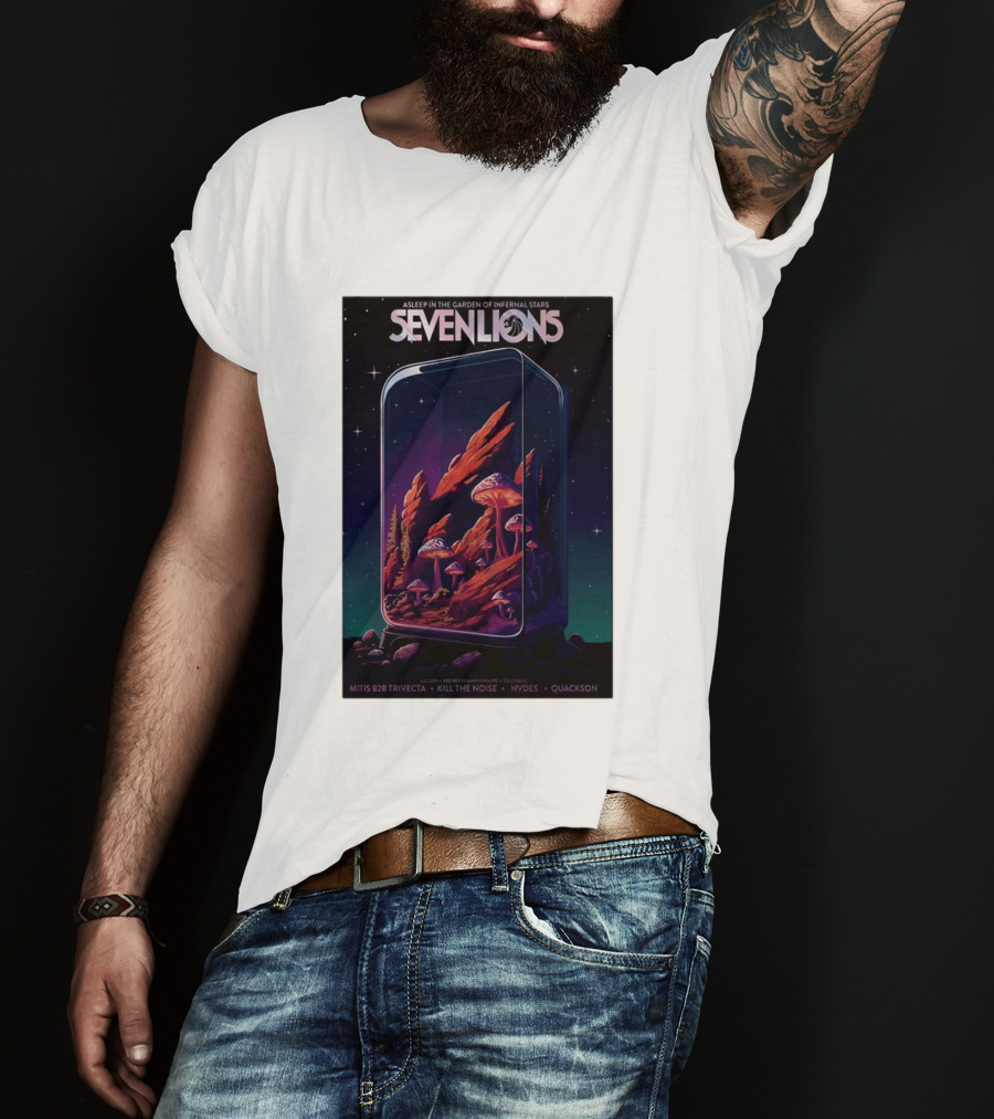 Seven Lions Asleep In The Garden Of Infernal Stars Red Rocks Amphitheatre May 22 2026 T-Shirt