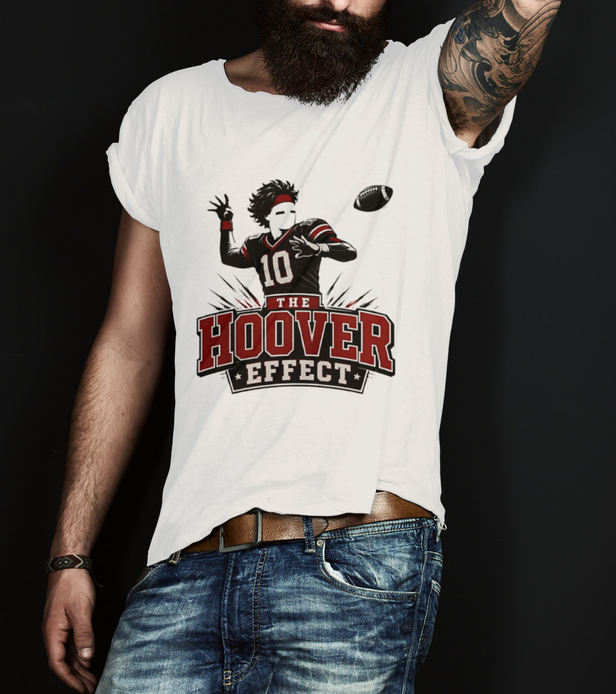 The Hoover Effect Football Player 10 Throwing Action T-Shirt