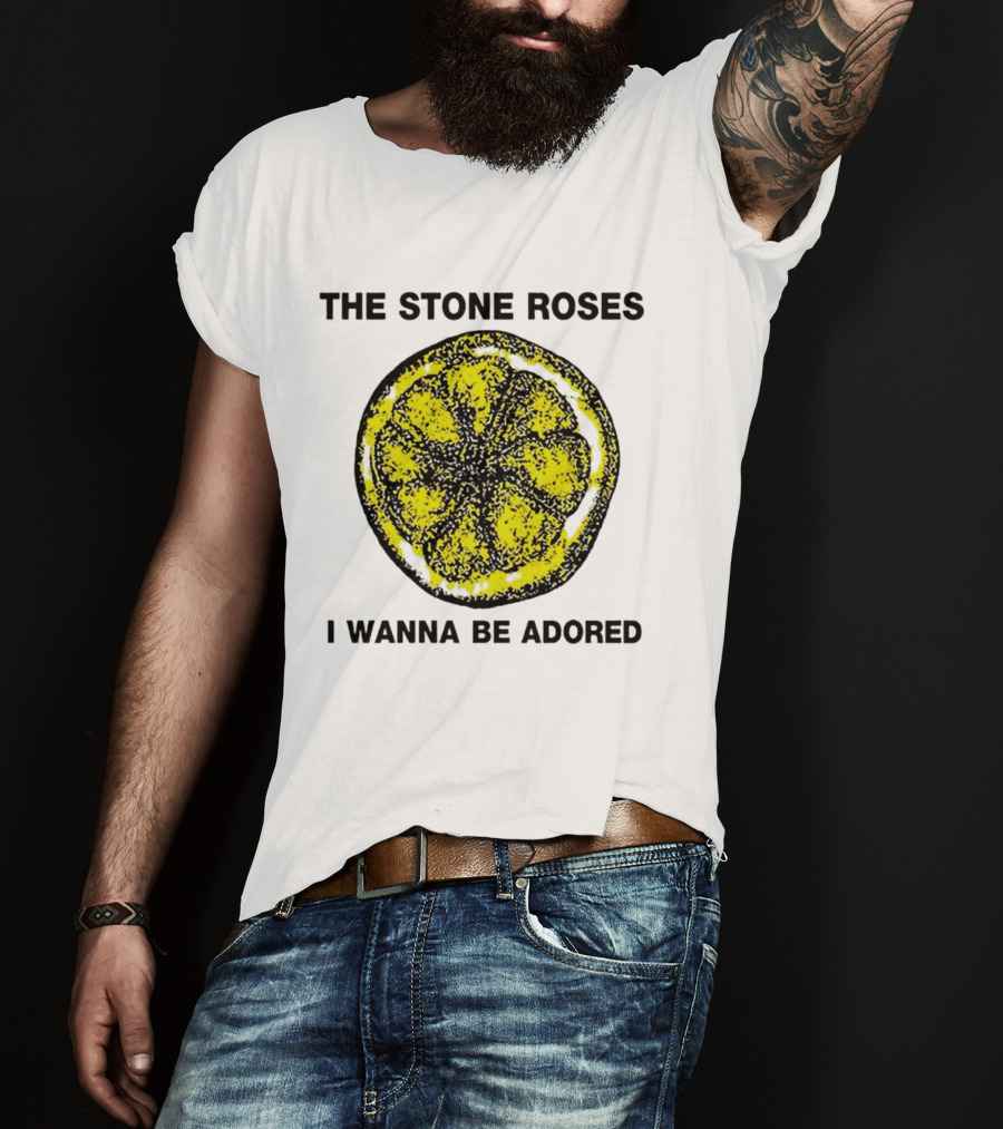 The Stone Roses I Wanna Be Adored Yellow Lemon T-Shirt