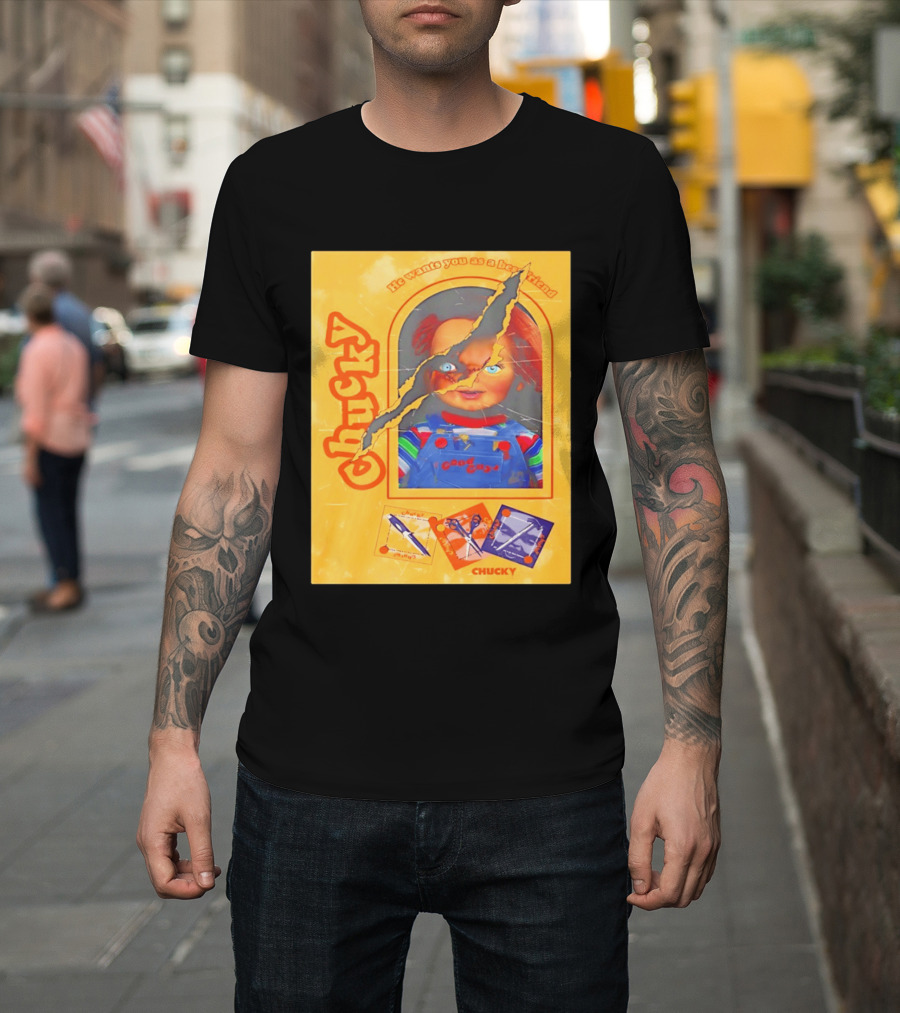 Chucky He Wants You As A Best Friend Good Guys Doll Box T-Shirt