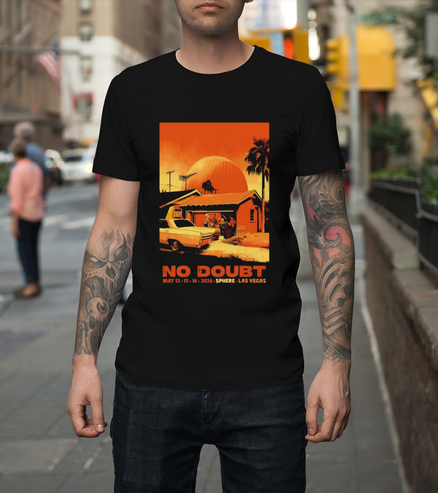No Doubt May 13 15 16 2026 Sphere Las Vegas Vintage Car Retro Sunset T-Shirt