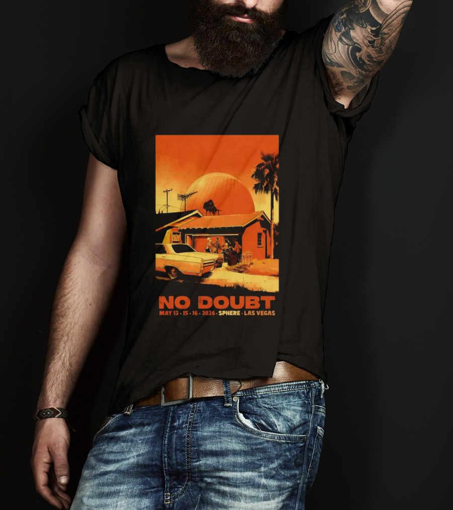 No Doubt May 13 15 16 2026 Sphere Las Vegas Vintage Car Retro Sunset T-Shirt