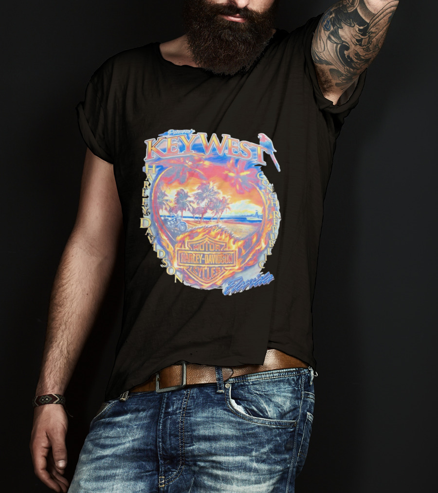 Peterson Key West Harley Davidson Conch Republic Motorcycles Florida T-Shirt