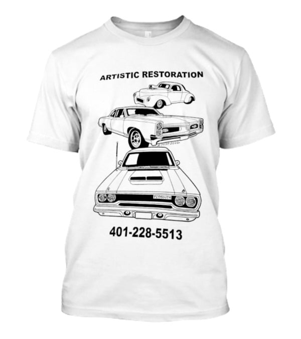Brandy Melville Artistic Restoration Classic Car Illustration 401 226 5513 T-Shirt