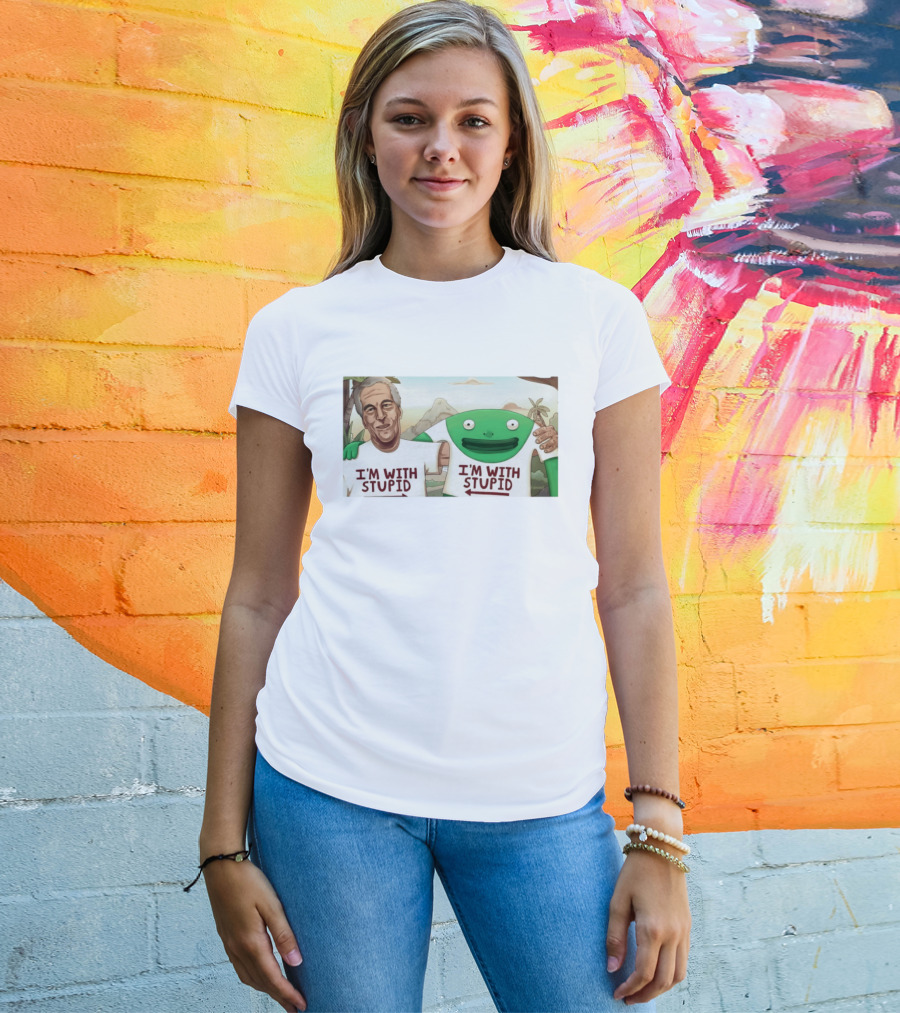 I'm With Stupid Frog Epstein Files T-Shirt