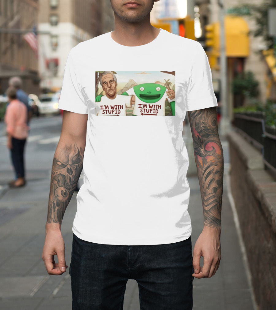 I'm With Stupid Frog Epstein Files T-Shirt