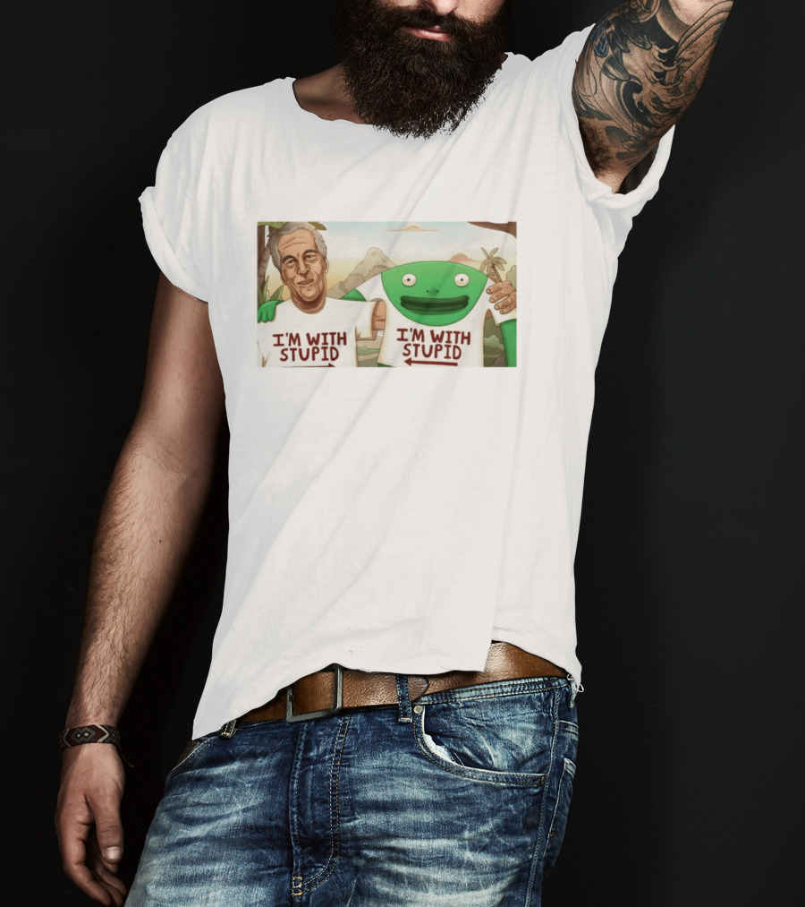 I'm With Stupid Frog Epstein Files T-Shirt