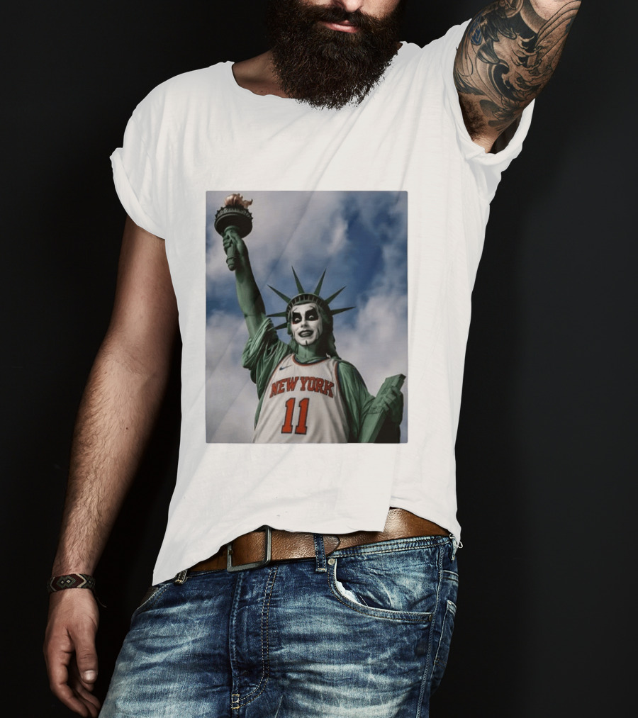 New York 11 Statue Of Liberty Joker Mashup T-Shirt