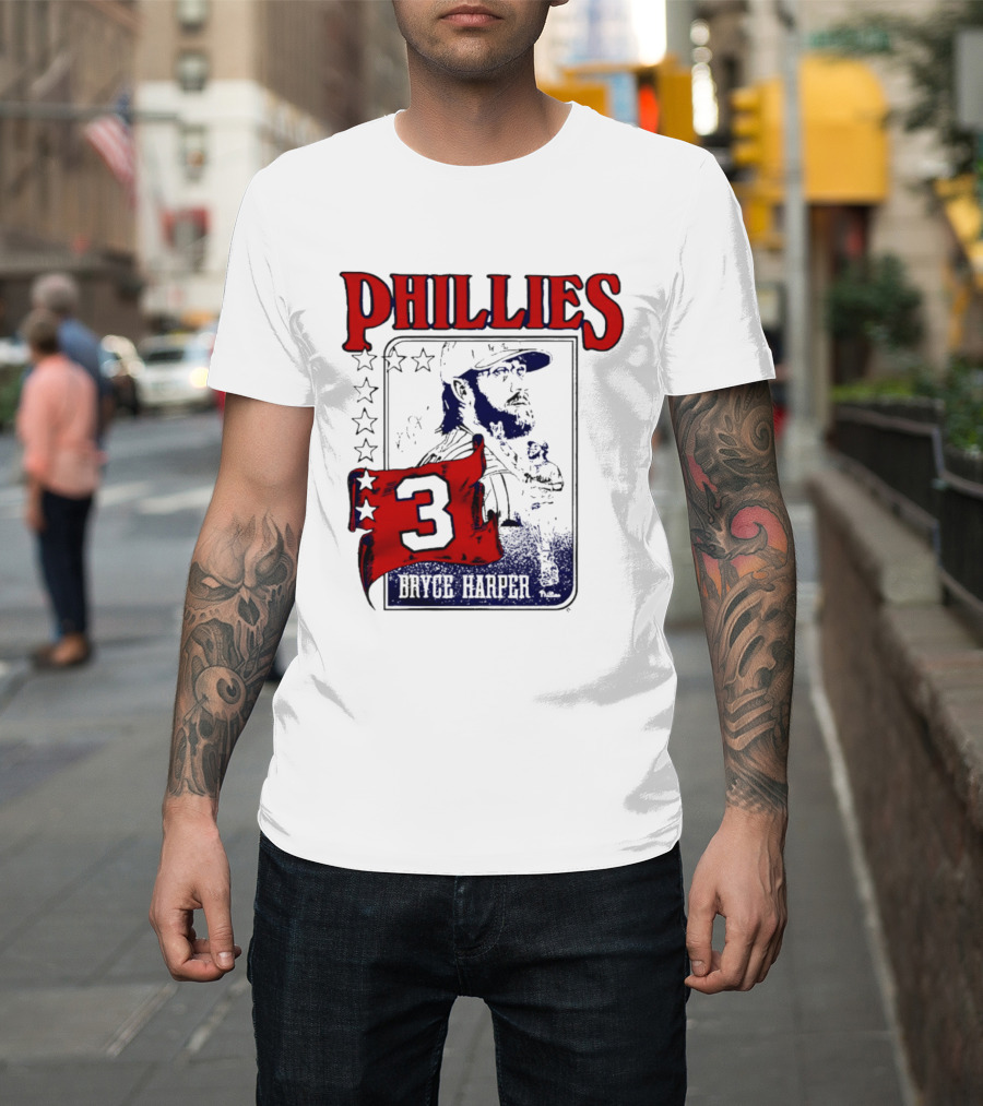 Phillies Bryce Harper 3 Star Player Philadelphia T-Shirt