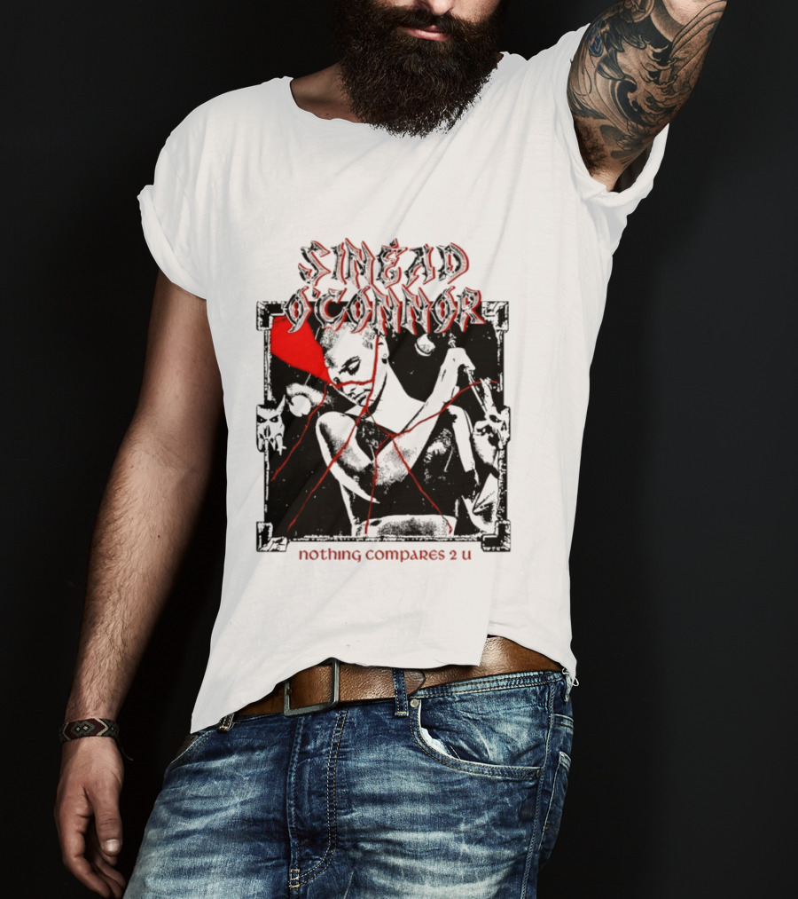 Sinead O'Connor Nothing Compares 2 U Abstract Red Grunge Aesthetic T-Shirt