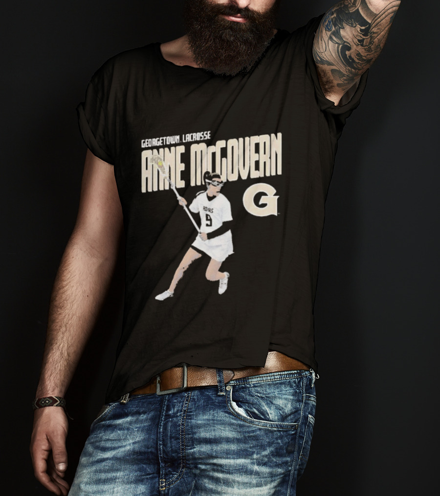 Anne McGovern Georgetown Lacrosse Player Number 9 T-Shirt