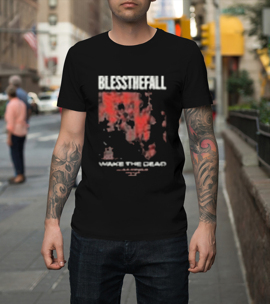 Blessthefall Cvlt Industries Wake The Dead Red Skull T-Shirt