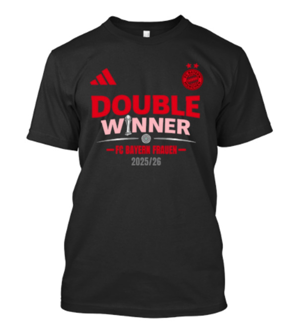 Double Winner FC Bayern Frauen 2025 26 Bundesliga Champions T-Shirt