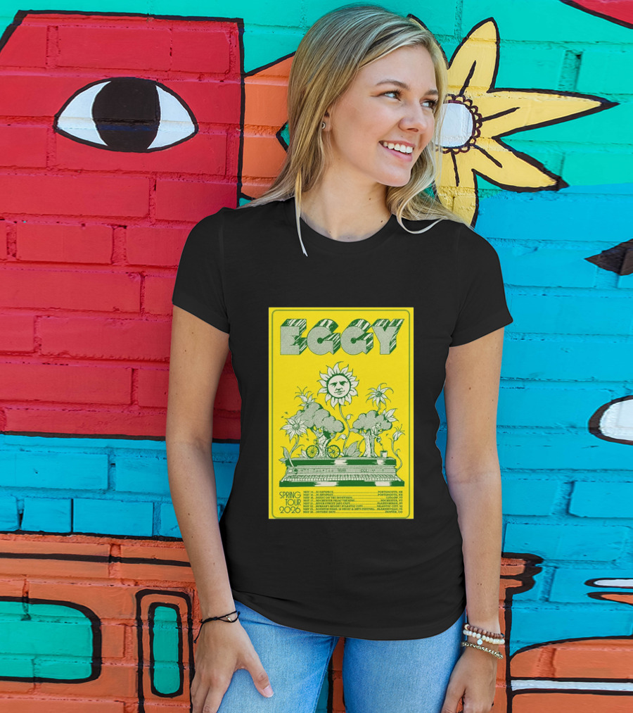 Eggy Spring Tour 2026 Concert With Sunflower And Piano T-Shirt