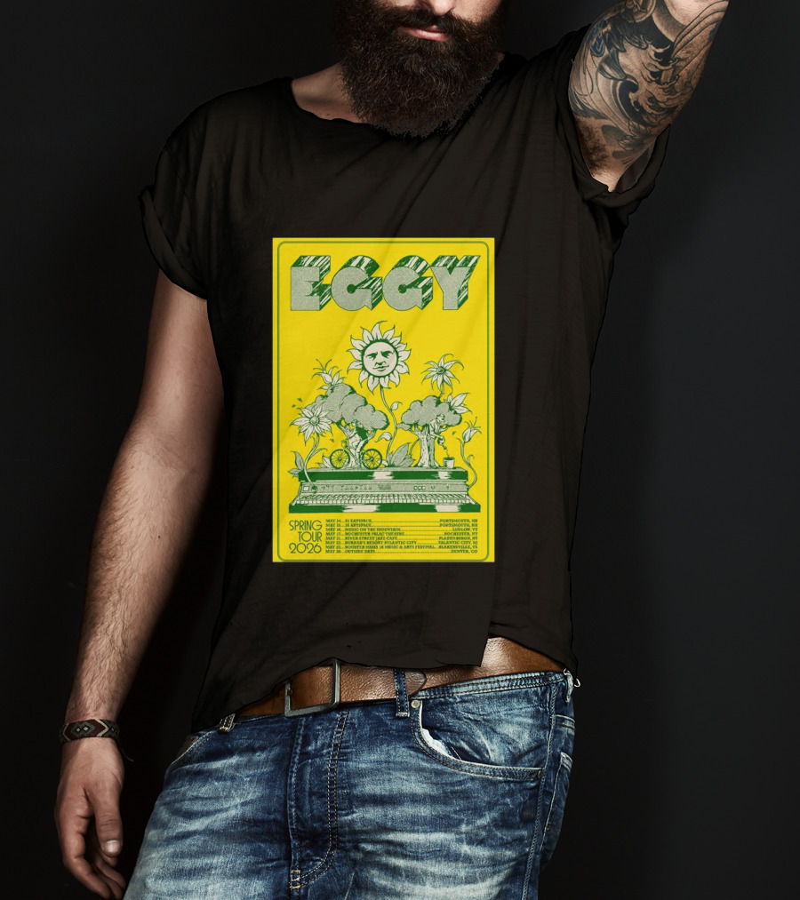 Eggy Spring Tour 2026 Concert With Sunflower And Piano T-Shirt