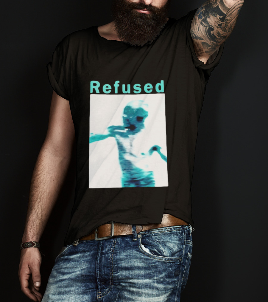 Refused Songs To The Flames Of Discontent Distorted Blue Figure T-Shirt