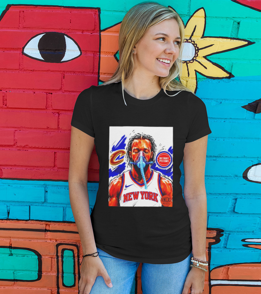 New York Knicks Jalen Brunson Vs Detroit Pistons Cleveland Cavaliers Matchup Knicks Mexico T-Shirt