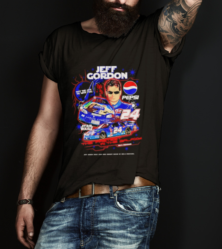 Jeff Gordon Pepsi Star Wars Monte Carlo 24 NASCAR Racing T-Shirt