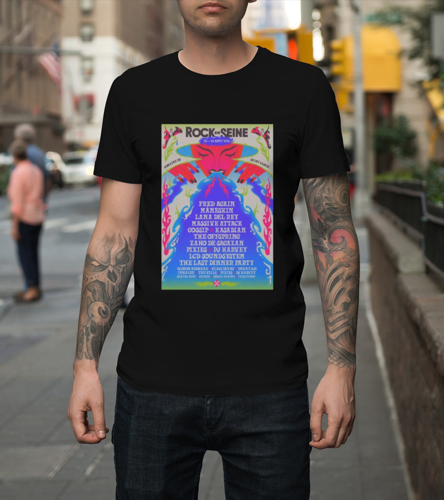 ROCK EN SEINE 2026 Program Domaine De Saint Cloud Lana Del Rey LCD Soundsystem T-Shirt