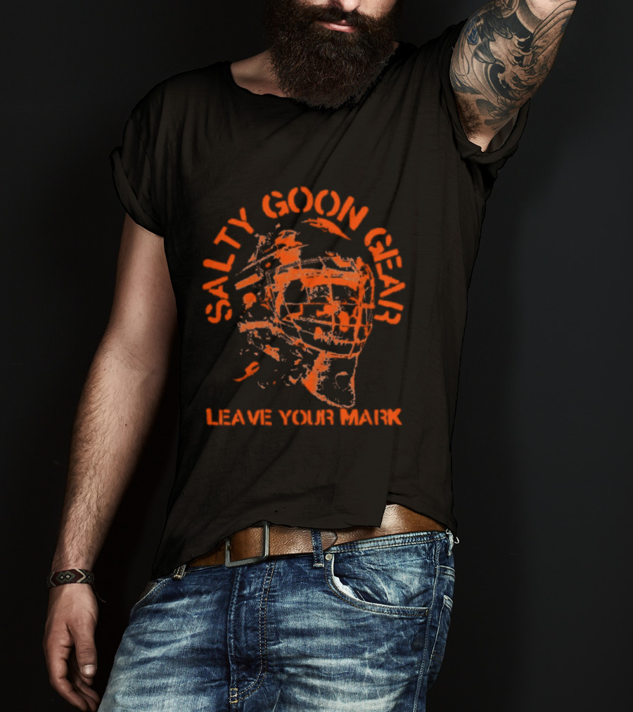 Salty Goon Gear Leave Your Mark Goalie Skeleton T-Shirt