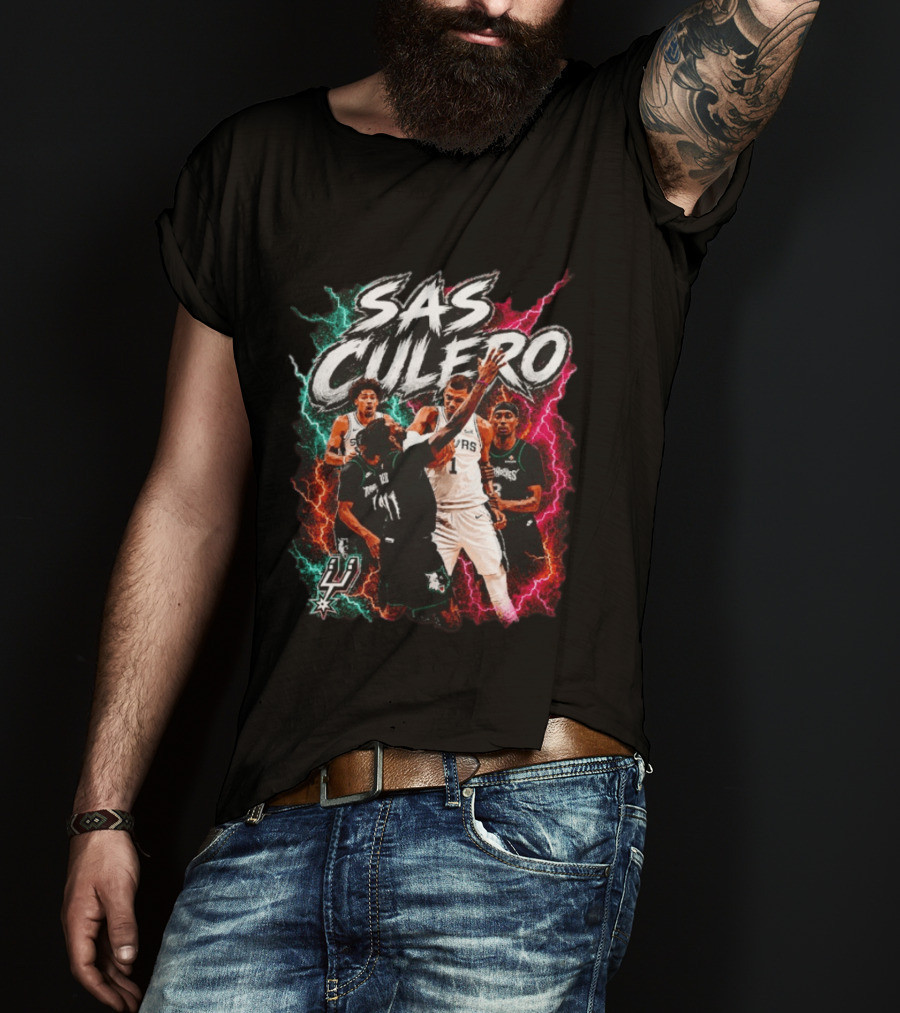 Sas Culero San Antonio Spurs Vs Minnesota Timberwolves Basketball Players T-Shirt