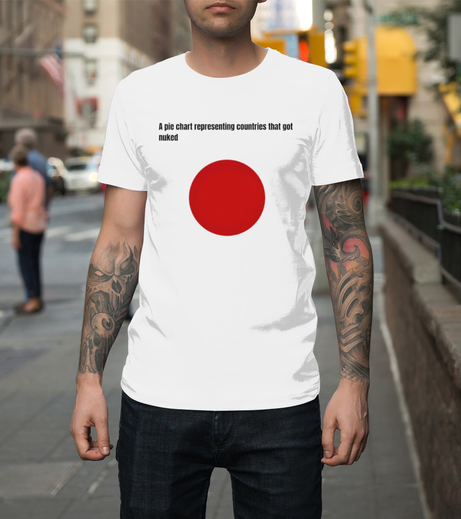 A Pie Chart Representing Countries That Got Nuked Red Circle T-Shirt