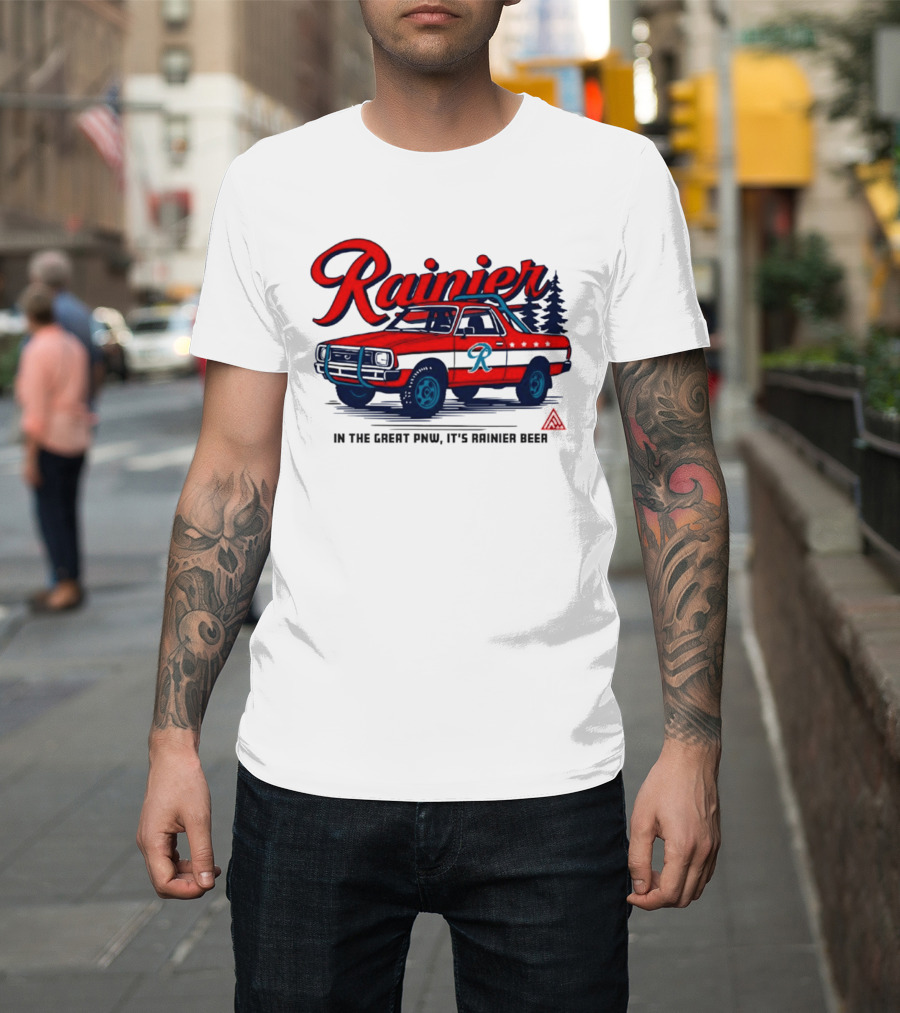 Rainier Beer Subaru Brat In The Great PNW T-Shirt