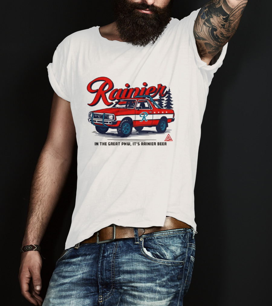 Rainier Beer Subaru Brat In The Great PNW T-Shirt
