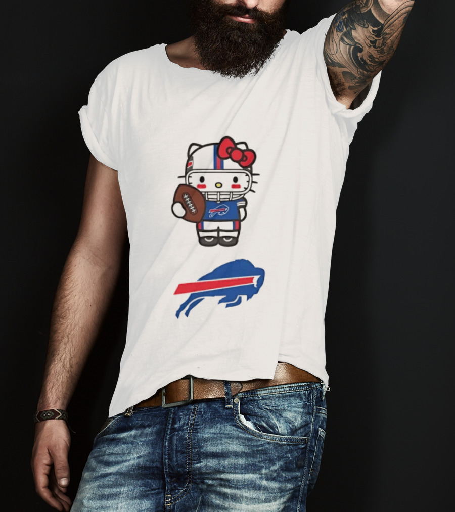 Hello Kitty Buffalo Bills Football Player Team T-Shirt