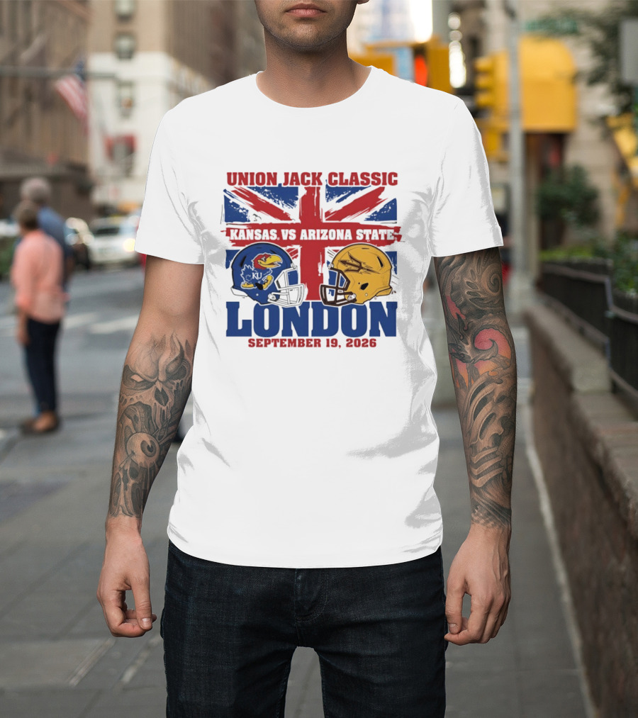 Union Jack Classic Kansas Vs Arizona State London September 19 2026 T-Shirt