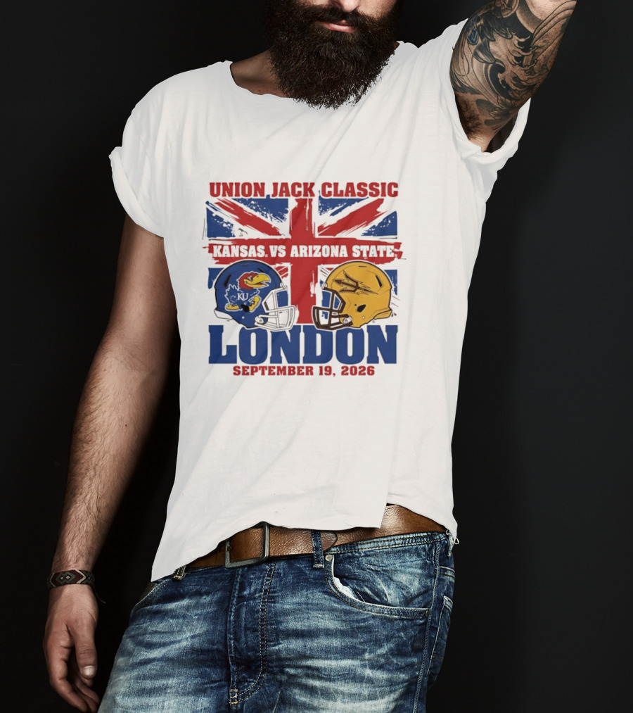 Union Jack Classic Kansas Vs Arizona State London September 19 2026 T-Shirt